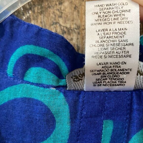 Tommy Bahama S Blue Green Embroidered Floral Semi-Sheer Bathing Suit Cover-Up - Picture 8 of 8